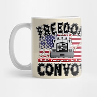 END THE MANDATES - FREEDOM CONVOY 2022 - USA FLAG HEARTS BLACK LETTERS Mug